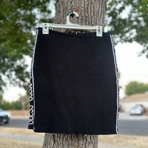 GUESS Black Mini Skirt with Logo Trim